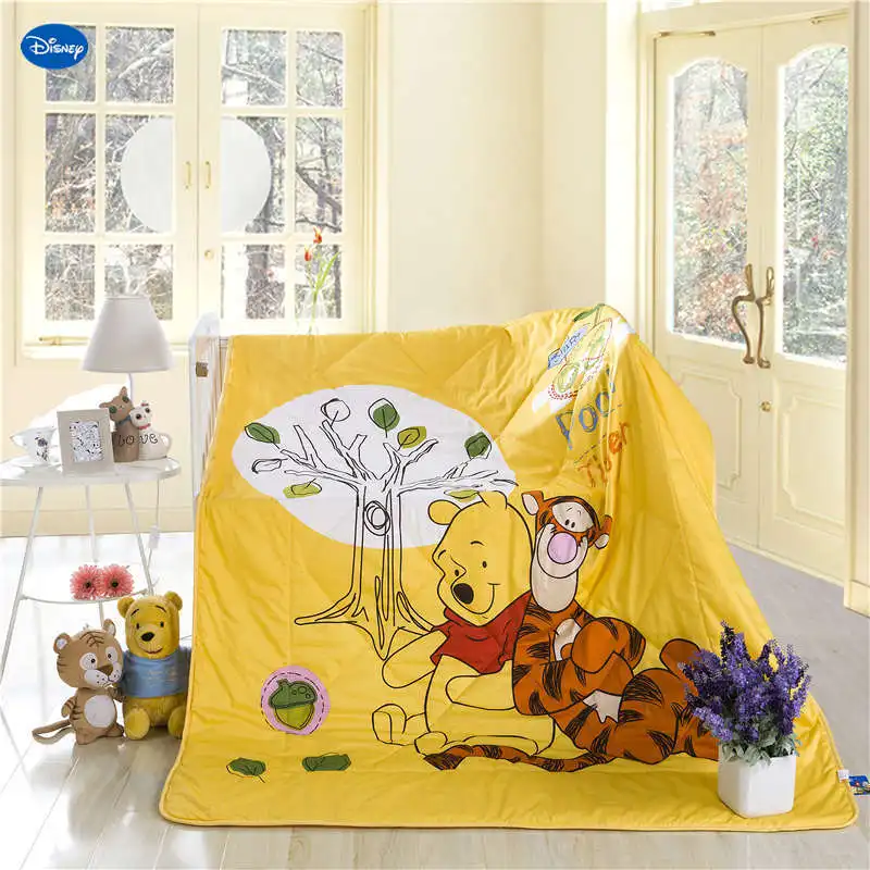 

Disney Winnie the Pooh Quilt Summer Comforter Bedding Cotton Fabric Children's Boy Kids Bed Cover Coverlet Cartoon Bedroom Decor