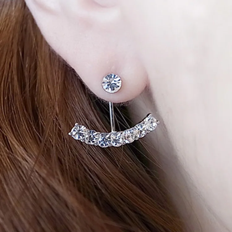 

New Summer Style Simulated Pearl Rhinestone Stud Earrings For Women