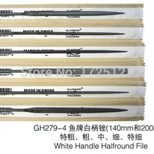 Goldsmith 200 мм 12 шт GH279-4 белая полукруглая ручка набор файлов Золотой Smith инструменты, ювелирная фиксация Чистящая надфили для гравировки