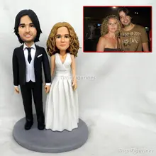 Свадебный торт Топпер bobblehead статуя nfl веера на заказ Жених невесты Stablemate лошади свадебный торт Топпер Персонализированная идея подарка