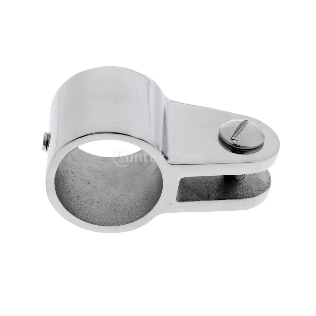 Boat Bimini Top/ Canopy 316 Stainless Steel 22mm 2pcs Tube/Pipe Eye End Cap & 2pcs Clamp Jaw Slide