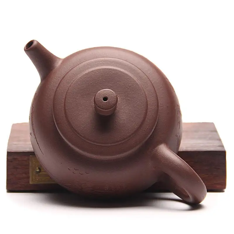 Ручная работа горшок удовлетворенный blessding mud Чайник Фиолетовый глиняный чайный сервиз чайные горшки авторское: Чжоу Тинг Китайский Исин чайная посуда чайные горшки 150 мл