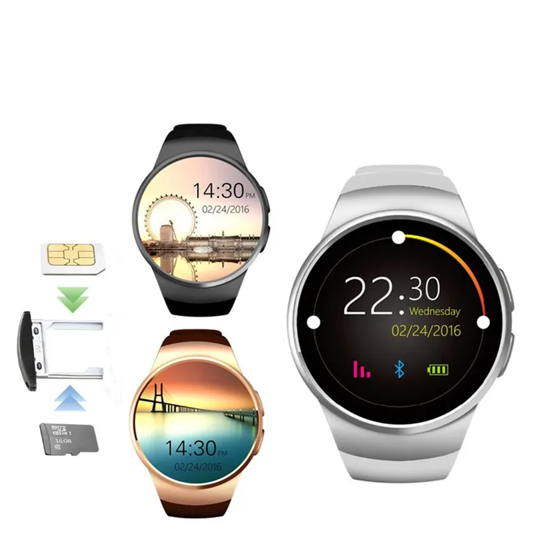 

Original KW18 Bluetooth Smart Watch Full Screen Support 2G SIM TF Card video recording Heart Rate Monitor For Andriod&ios Phone