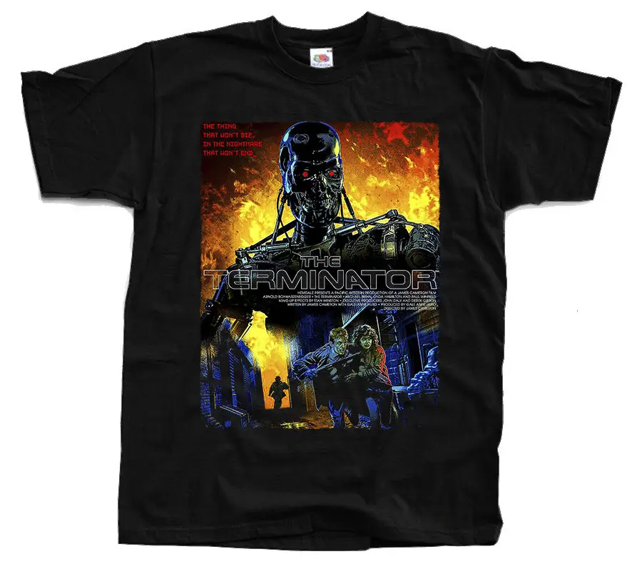 

Terminator Arnold Schwarzenegger Movie Poster Ver 3 T Shirt Colors S 5Xl