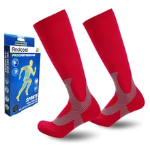 Findcool Средний тертый компрессионный наколенник высокие носки для женщин быстросохнущие высокого качества Поддержка икр 8812B