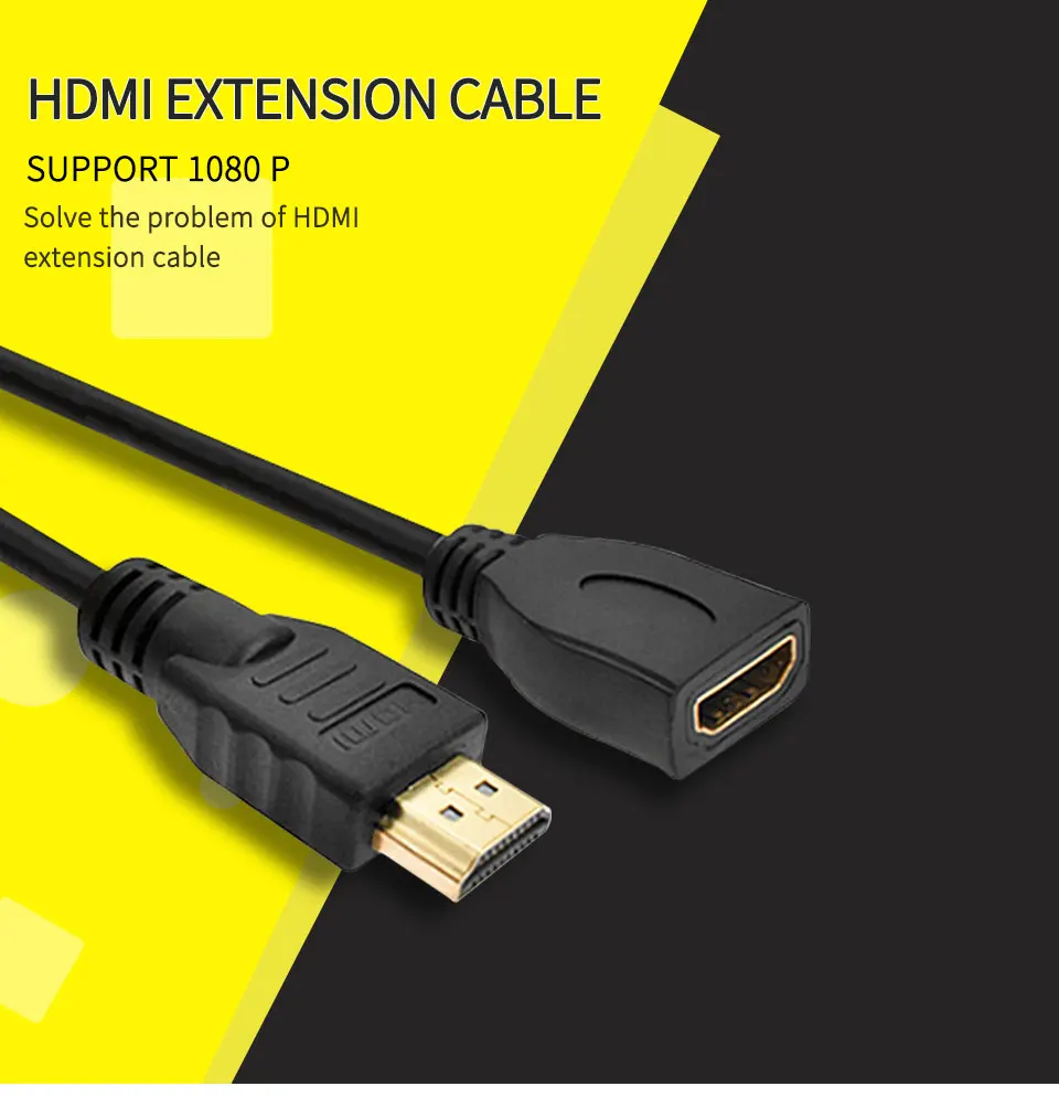 HDMI Extension Cable Male to Female 1m 2m 3m HDMI 3D 4K 1.4v High quality HDMI Cable Adapter for HD TV LCD Laptop PS3 Projector (1)