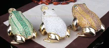 Metal Fortune Coin Money Toad/ Frog /Chan Chu – Feng Shui Chinese Charm of Prosperity Decoration Gift Frog Trinekt Jewelry Box