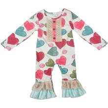 

Valentine's Days Newborn Baby Girls Rompers Clothes Love Heart Cute Jumpsuit Rompers Toddler Clothes Baby Boutique Outfit