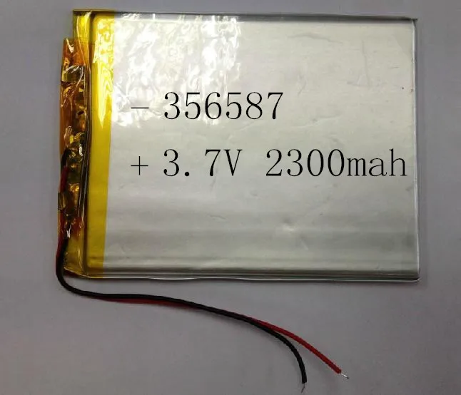

Size 356587 3.7V 2300mah Lithium polymer Battery With Protection Board For MP3 MP4 GPS Digital Products Free Shipping
