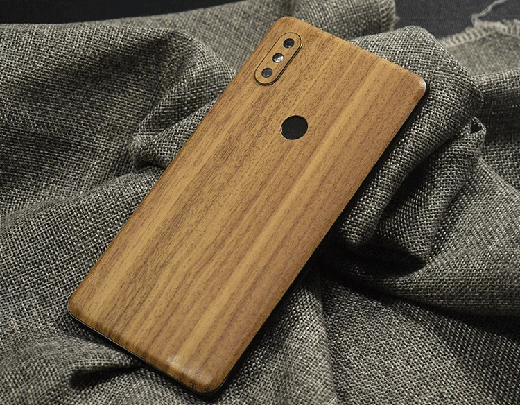 MLLSE For Xiaomi Mix2S Wooden Sticker Case 3M Wood Skin Protective Film Phone Back Paste Sticker For Xiaomi Mix 2S Protecitor (3)
