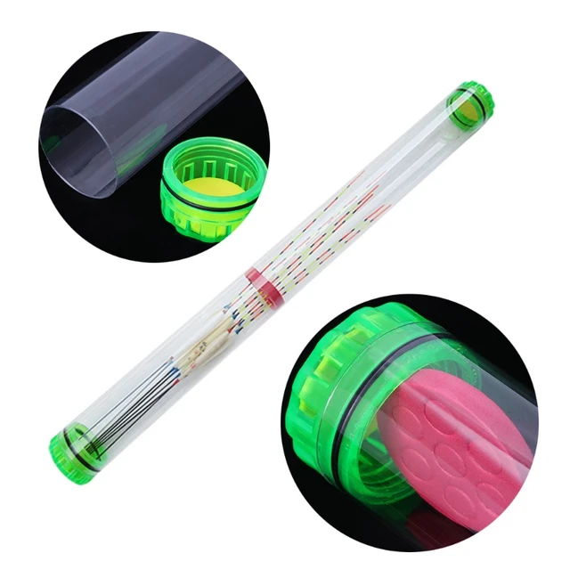 EXAOMBLE 2er Set Angel Float Röhren - Durchsichtige Schwimmposen Aus PVC, 40cm Langlebiges Angelzubehör Für Outdoor, Eisfischen Und Bachangeln