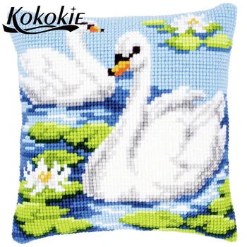 

3d mat sets diy cross stitch kits for cushions embroidery yarn pillowcase knitting needles kit for embroider needlework pillow