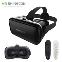 Новинка! VR Shinecon 6,0 кожа большие линзы виртуальная реальность Google Cardboard шлем 3D очки мобильная гарнитура для Iphone 4,7-6 'телефон