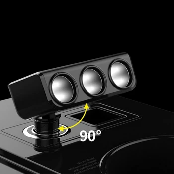 

2 USB Charger Supply + Double Sockets Car Cigarette Lighter Extender Splitter High Quality New