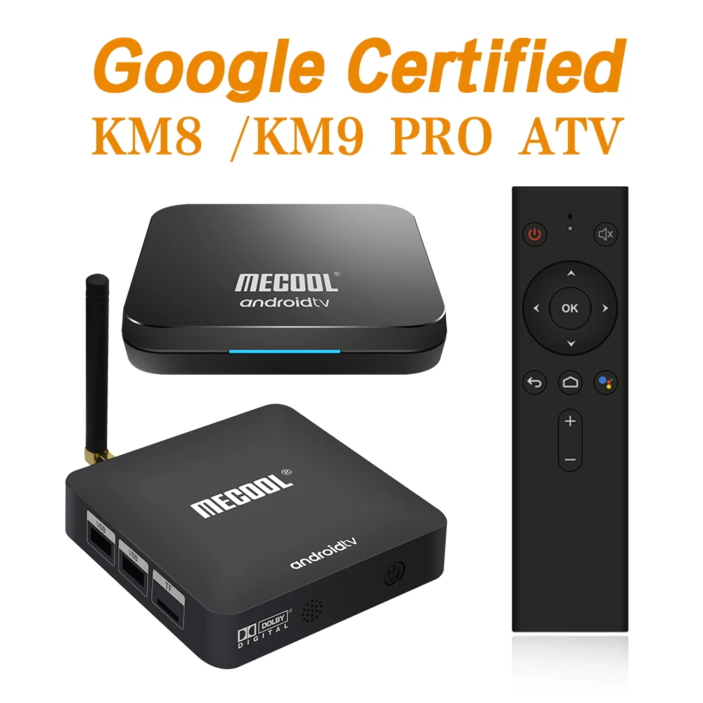 

Mecool Androidtv 9.0 KM8 KM9 Pro ATV Box Google Certified S905X2 4K Media Player 2.4G5GWIFI KM9 Android 9.0 Smart Set Top Box