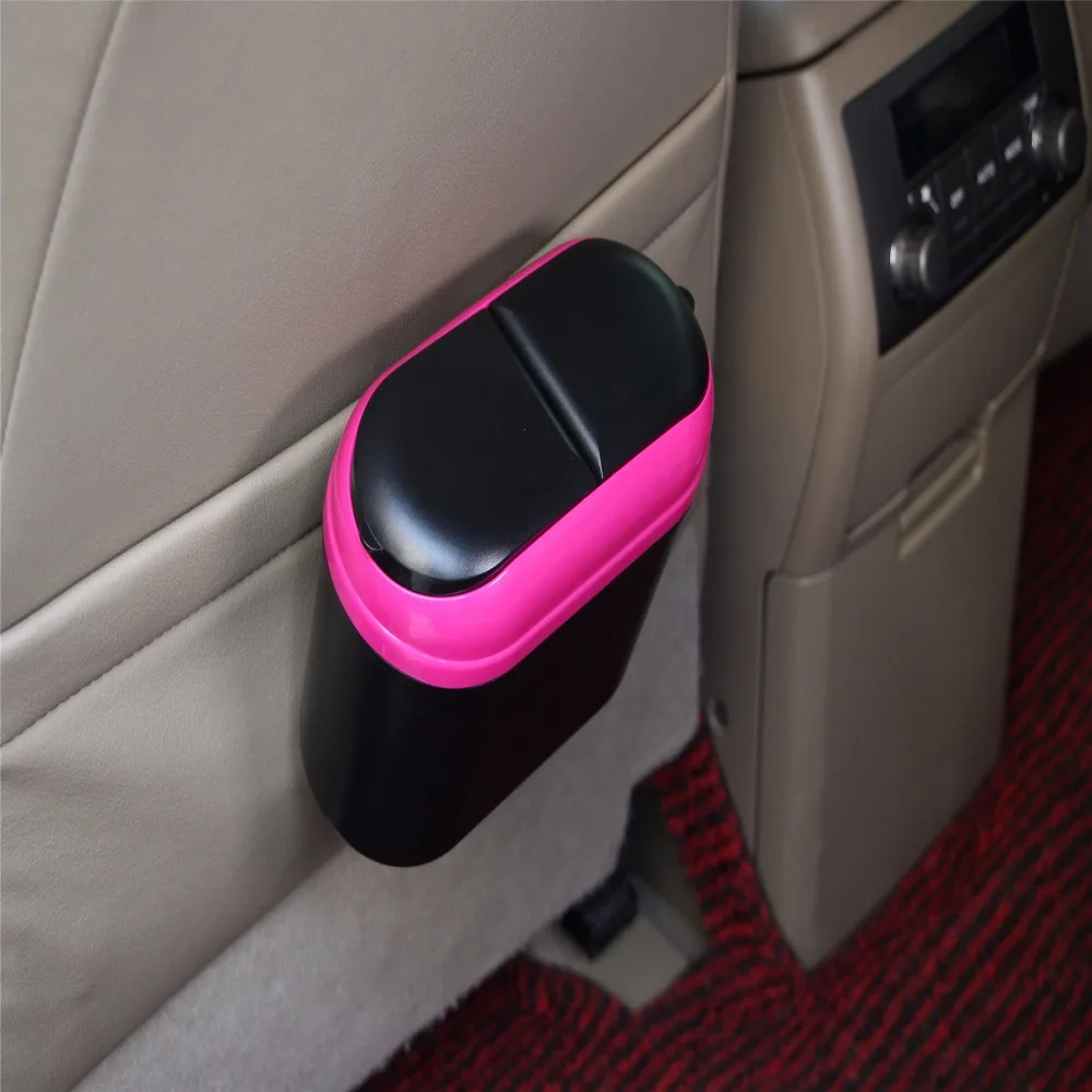 Mini Auto Car Trash Rubbish Can Garbage Dust Case Holder Car Trash Bin