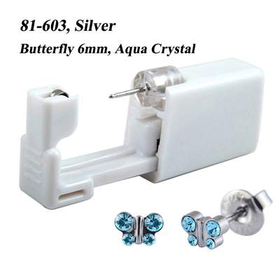 Disposable No Pain Safe Sterile Ear Stud Cartilage Tragus Helix Unit Kit Nose Piercing Stud Tool Fashion Jewelry 20g