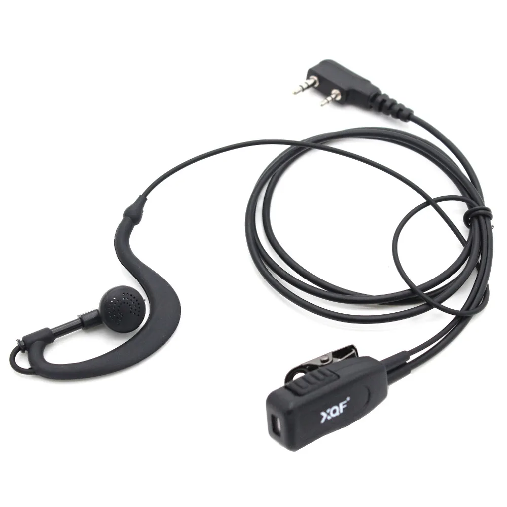 XQF 2-контактный ушной крючок гарнитура для Kenwood BaoFeng UV-5R GT-3 UV-82 BF-888S PX-888K H777 TG-UV2