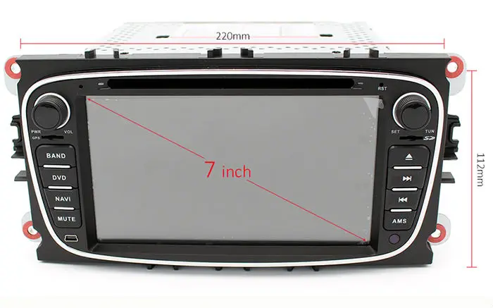 Автомагнитола 7 &quot Android 8 0 1 6 ядер 4 Гб 32 ГБ DVD радио стерео GPS навигация для Ford Mondeo