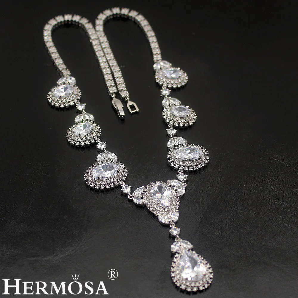 Женский ювелирный комплект из колье и серёг серебра 925 пробы|necklace earring set|earrings