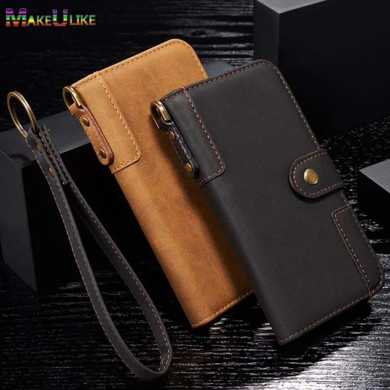 

MAKEULIKE Lanyard Flip Case For iPhone 7 Plus Cover 8 Plus Wallet Case PU Leathe Phone Bag Pouch For iPhone 7 8 Plus Case