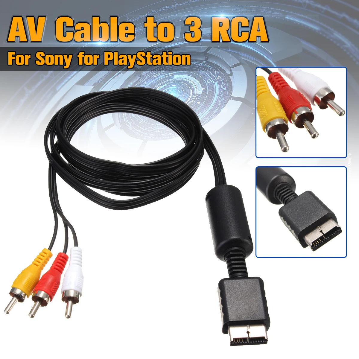 High Quality New Arrival Audio Video AV Cable Cord Wire to 3 RCA TV
