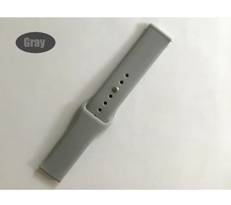 Для Galaxy Watch 46 мм силиконовый ремешок для samsung Galaxy Watch 42 мм 46 мм браслет ремешок для Amazfit bip Amazfit Stratos Pace - Цвет: gray