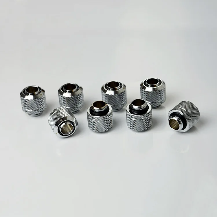 8 шт./лот, фитинг для шланга, используется для внутреннего диаметра 9,5 мм+ внешнего диаметра 12,7, мягкая трубка 3/" ID X 1/2" OD, Компрессионный фитинг - Цвет лезвия: silver