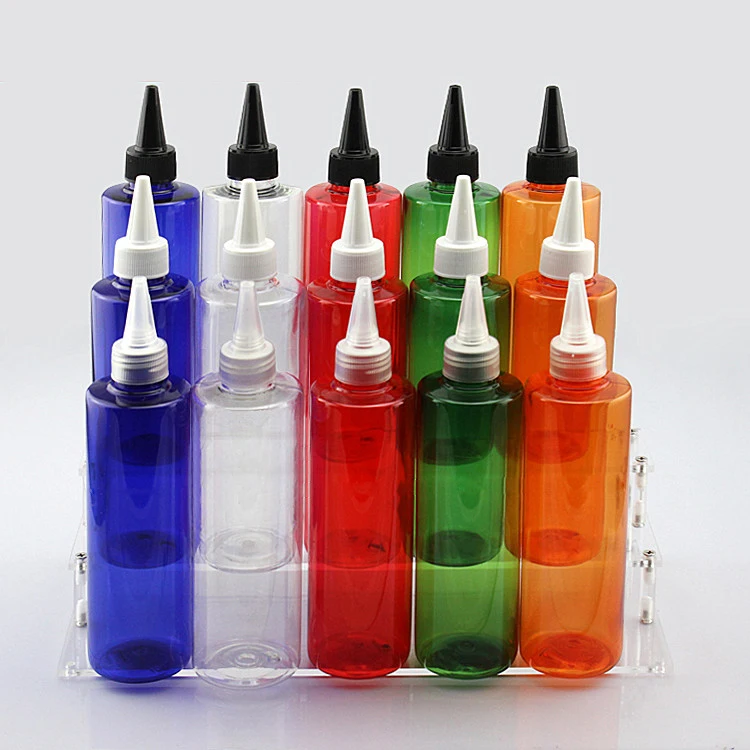wholesale (30pcs/lot)250ml pointed mouth top cap plastic bottle containers, DIY painting empty