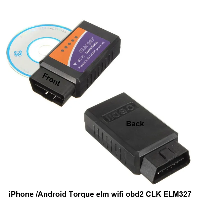 ELM327 OBD 2 устройство автодиагностики ELM 327 Wi-Fi, Поддержка Android и iOS для