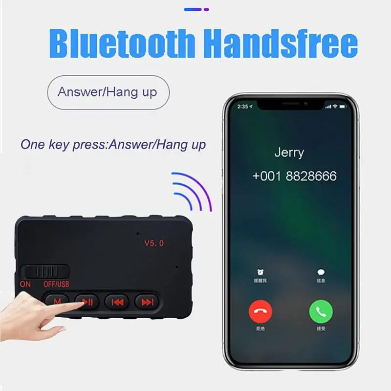 VODOOL EC8 8 ГБ/16 ГБ/32 ГБ аудио беспроводной адаптер Bluetooth приемник передатчик USB AUX аудио музыкальный плеер Bluetooth 5,0 адаптер
