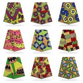 

High Quality African Real Veritable Wax 6yards/lot Guaranteed Pagne Wax African Fabric 100% Cotton Ankara Fabric For Dress Soft