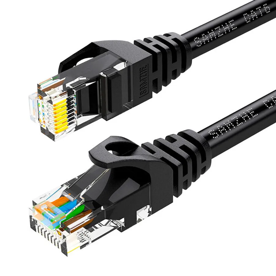 

Round Ethernet Cable CAT6 RJ45 Network Wire Black/green 10m/50m Internet Cable Patch Cord for Laptop Router RJ45 Network Cable