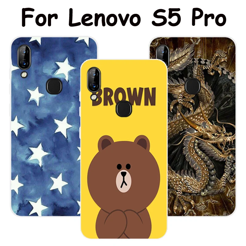 

6.2" For Lenovo S5 Pro Case cute Cartoon Soft Back Cover For Lenovo S5Pro L58041 Phone Cases S 5 Pro cover Case shell funda capa