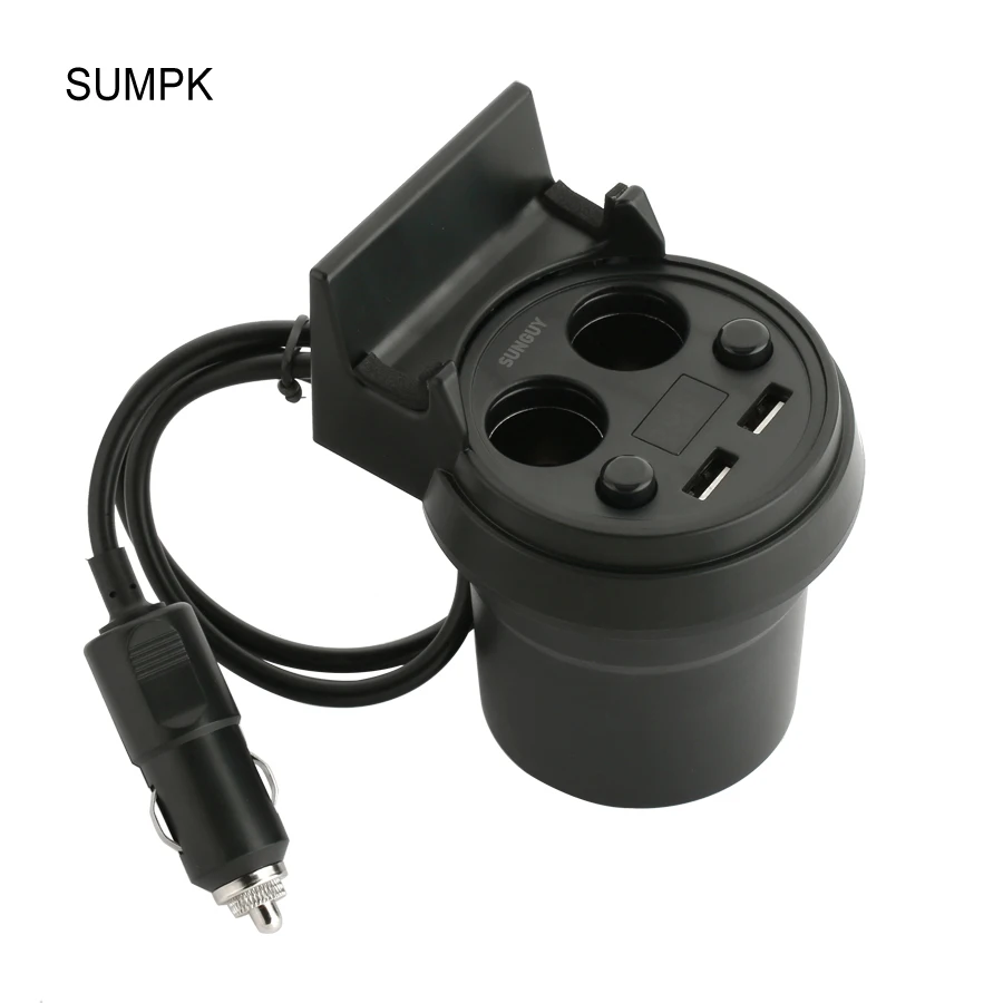 SUMPK 5V 3.1A duální USB nabíječka do auta a zapalovač cigaret LED displej nabíječka pro iPhone pro Samsung Unviersal Portable