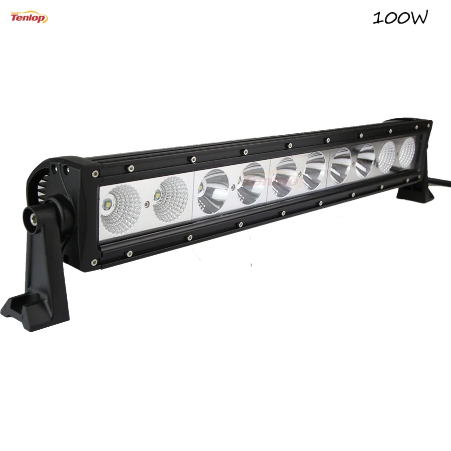 Super Bright 22" Inch Single Row 100W LED Light Bar For Offroad ATV SUV
