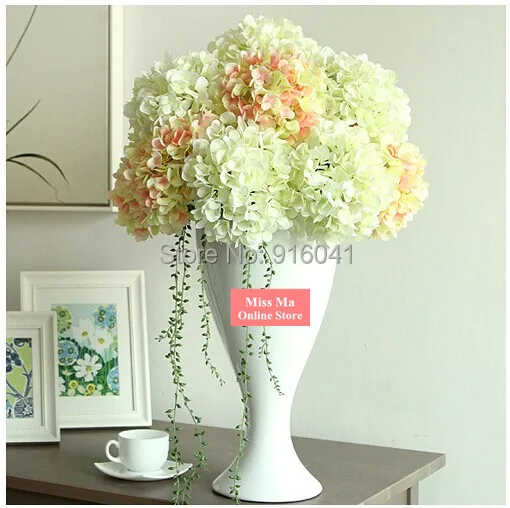 

Wholesale New Style Hydrangea 100Stems/Lot Christmas Flower Home Decorative Fake Flower Wedding Party Silk Flower Free Shipping