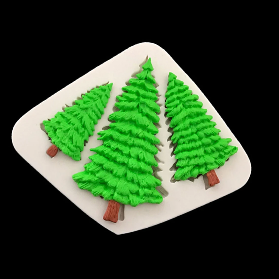Форма рождественской елки 3 отверстия силиконовый для тортов и мыла формы помадки инструменты Sugarcraft формы для украшения