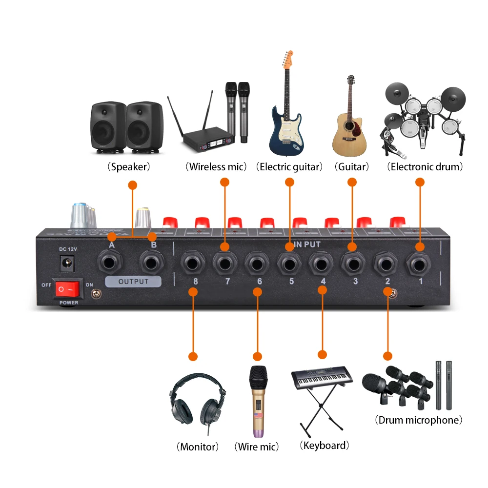 portátil mini mixer console de áudio mixer