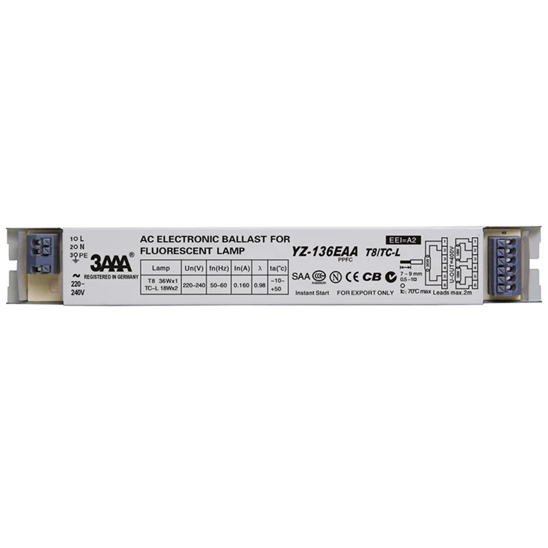 Najtaniej 3AAA YZ 136EAA YZ 236EAA YZ 336EAA T8 TC L 220V 1*36W 3*36W T8 statecznik elektroniczny dla T8 lampa fluorescencyjna kaseton reklamowy