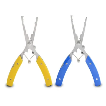 

New Stainless Steel Fishing Pliers Fishing Scissors Line Cutter Remove 2 in 1 Fishing Tool with oxford bag fishing rope