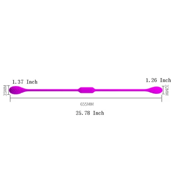 25.78 Inch Waterproof Couple Ladies Vaginal Double End Vibrator Mini Anal Sex Toy Vibrating Silicon Vibrators Massager for Women 2