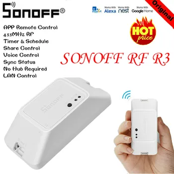 

Smart Home SONOFF RF R3 Smart RF Control RM 433Mhz Switch WIFI 100-240V DIY Ewelink APP Automation works with Alexa Google Home