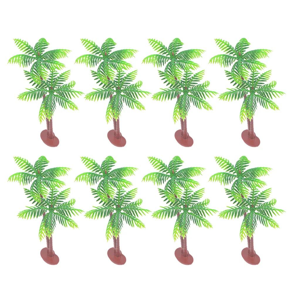 

25pcs/Pack 8cm Creative Paper Cake Topper Coconut Tree Model Micro Landscape Decoration Cake Tree Ornaments Party Supplies