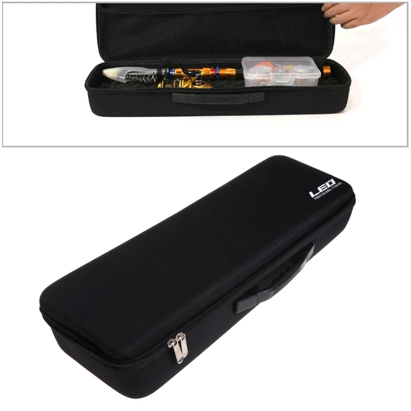 

Portable Fishing Package Tackle Bag EVA Shockproof Hard shell Bag Rod Lure Reel Zip Carry Storage Case