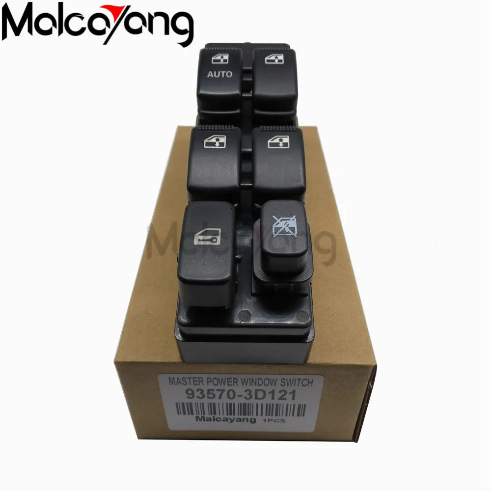 

93570-3D121 935703D121 Door Lock Power Window Master Main Control Switch Left for Hyundai Sonata 4-Door 2.7L 2003 2004