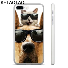 KETAOTAO крутая собака и кошка жесткий прозрачный чехол для телефона s для iPhone 4S SE 5C 5S 6 6S 7 8 X Plus XR XS Max чехол из мягкого ТПУ резины силикона
