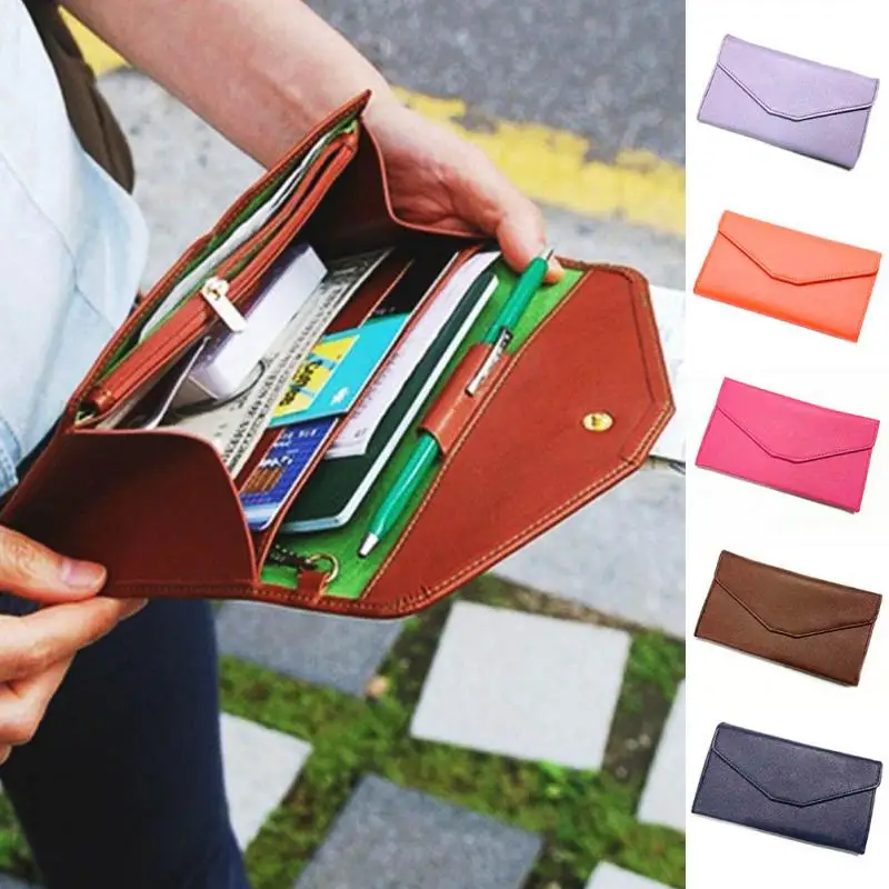 

High Capacity Wallet Women Fashion Lovely Crown Concise Wallet Girls Purse Cluth cute Card Holders Mobile Phone Bags for iPhone