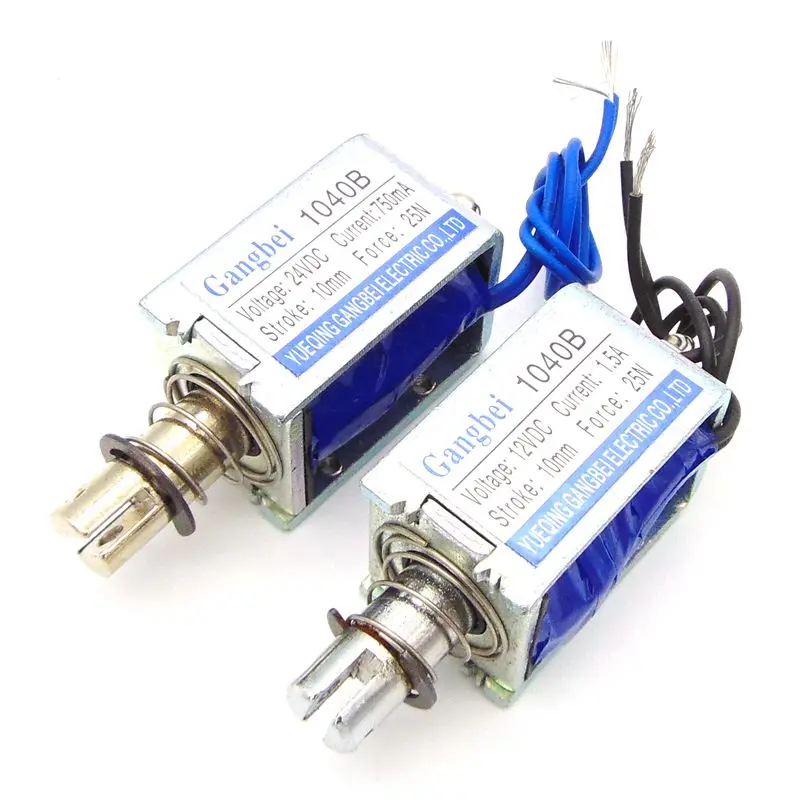 gangbei 1040B Wholesale DC12V 24V Force 25N travel 10mm Pull Type Linear Solenoid Electromagnet