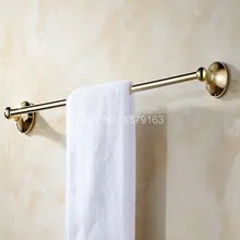 Настенное крепление роскошные золотые Цвет латунь Ванная комната Ванны Комплектующие Полотенца один бар железнодорожный держатель Ванная комната установки аксессуаров aba875